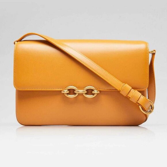 Yves Saint Laurent Yellow Leather Le Maillon Crossbody Bag - Picture 1 of 12